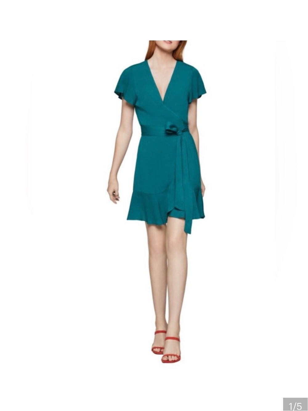 BCBG Generation Short Wrap Dress with Tie Waist